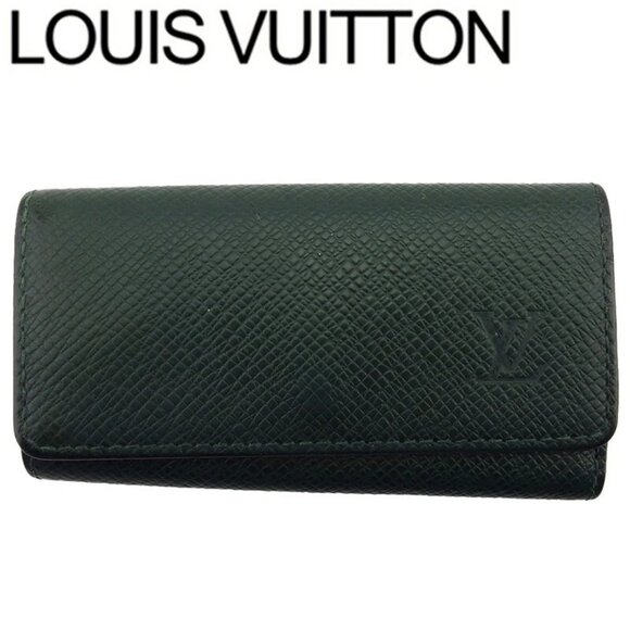 LOUIS VUITTON Key Case Taiga Taiga Leather Authentic Used - Picture 1 of 9